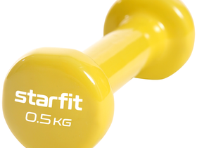 Гантель виниловая Core DB-101, 0,5 кг, желтый
