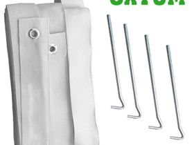 Разметка площадки для пляжного волейбола 8х16м - белый цвет (ленты)