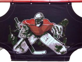 Ворота хоккейные 183х122см с имитатором вратаря (2 шт)