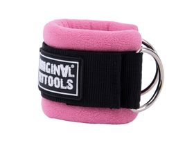 Манжета, Ремень для тренировки мышц рук регулируемый розовый (D-кольцо) FT-AS03-D-PK