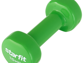 Гантель виниловая STARFIT DB-101 1,5 кг, зеленый.