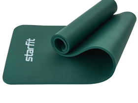 Коврик для йоги и фитнеса FM-301, NBR, 183x61x1,2 см, изумрудный