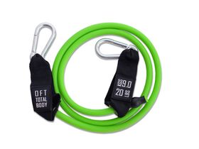 Эспандер из натурального латекса с карабинами сопротивление 20 lbs (9 кг)