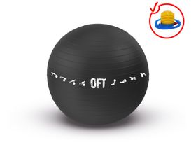 Гимнастический мяч 75 см для коммерческого использования черный с насосом