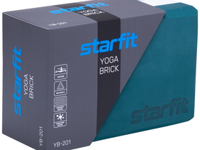 Блок для йоги высокой плотности YB-201 EVA, 22,8х15,2x10 см, 350 гр, изумрудный