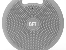 Массажно-балансировочная подушка с ручкой серая