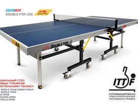 Стол теннисный Double Fish 233 Синий с сеткой
