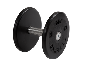 Гантель "Классик" МВ Barbell 8 кг с вращающейся хромированной ручкой, чёрная