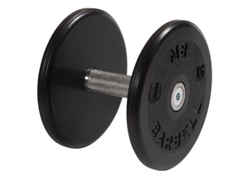 Гантель "Классик" МВ Barbell 7 кг с вращающейся хромированной ручкой, чёрная