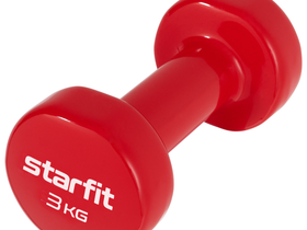 Гантель виниловая STARFIT DB-101 3 кг, красный