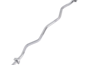 Гриф для штанги BB-101 EZ-образный, d=25 мм, металл, с металлическими замками, хром, 120 см