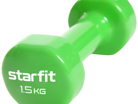 Гантель виниловая Core DB-101, 1,5 кг, зеленый