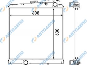 Радиатор охлаждения двигателя. MITSUBISHI FUSO FIGHTER FK6#, FM6#, FN6# MI-0137-36