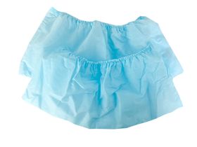 Бахилы низкие из нетканого материала спанбонд, плотность 25 г/м2, нестерильные, голубые, в упаковке 40 пар, Россия (Гекса-нетканые материалы)