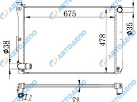 Радиатор охлаждения двигателя. TOYOTA, LEXUS HARRIER, KLUGER V,  RS MHU38W TO-0432-22-K