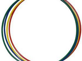 Обруч гимнастический, стальной, 90 см, Мультиколор