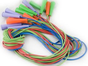 Скакалка 2.85 м, пластиковые ручки, мультиколор