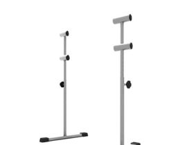 Хореографические кронштейны (комплект) станок мобильный 2-рядный с регулируемой высотой БЕЛЫЙ