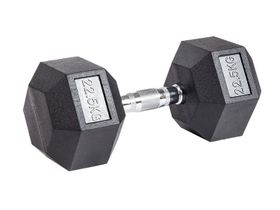 Гантель гексагональная обрезиненная JAGUAR-SPORT, 22,5 кг