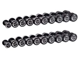 Гантельный ряд JAGUAR-SPORT PROFESSIONAL 2,5 кг - 25 кг (10 пар), шаг 2,5 кг