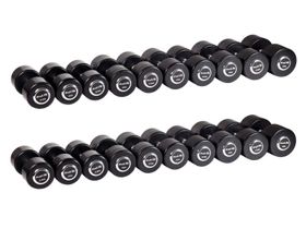 Гантельный ряд JAGUAR-SPORT PROFESSIONAL 27,5 кг - 50 кг (10 пар), шаг 2,5 кг