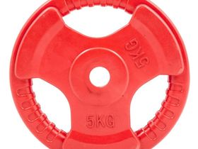 Диск обрезиненный JAGUAR-SPORT цветной "3 HANDLE" D-26, 5 кг