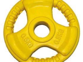 Диск обрезиненный JAGUAR-SPORT цветной "3 HANDLE" D-26, 0,5 кг