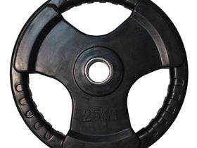 Диск обрезиненный JAGUAR-SPORT черный "3 HANDLE" D-51, 25 кг