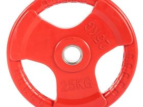 Диск обрезиненный JAGUAR-SPORT цветной "3 HANDLE" D-51, 25 кг