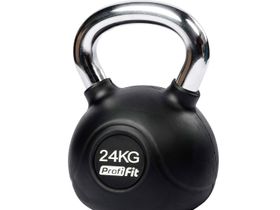 Гиря обрезиненная с хромированной ручкой JAGUAR-SPORT, 24 кг