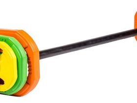 Штанга для аэробики JAGUAR-SPORT 20090, обрезиненные диски (1,25 кг; 2,5 кг; 5 кг) по 2шт