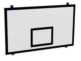 Щит баскетбольный JAGUAR-SPORT игровой 1050х1800 мм ФАНЕРА (толщина фанеры 15 мм) на металлокаркасе пристенный