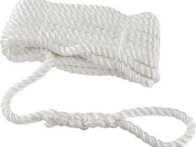 Конец швартовый d10мм, L10м, белый, трехпрядный