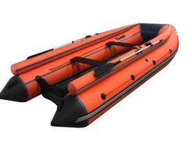Лодка ПВХ ORCA 380 НД с фальшбортом оранжевый/черный