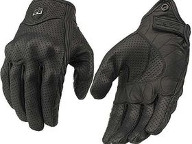 Перчатки кожаные ICON Pursuit черный перфорированные