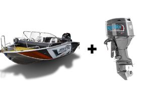 Комплект Алюминиевая лодка (катер) Mikatsu (Микатсу) 470 (Z43) Standard + мотор Mikatsu MF40FEL-T-EFI