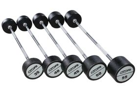 Набор прямых полиуретановых штанг LEVEL (шаг 5 кг, 5 шт) JAGUAR-SPORT 35-55 кг