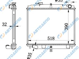 Радиатор охлаждения двигателя. NISSAN ATLAS SN2F23, SP4F23 NI-0148-36-K