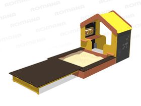 Игровой домик-песочница для детской площадки