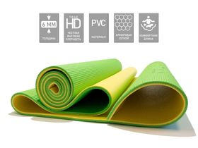 Коврик для фитнеса 6 мм Banana Lime