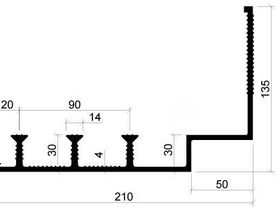 Гидрошпонка "Аквастоп" ДОС-УГЛ-190/30-3/30 (ПВХ-П)