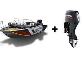 Комплект Алюминиевая лодка (катер) Mikatsu (Микатсу) 470 (Z43) Standard + мотор Hidea HDEF60FUEL-T EFI