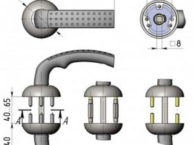РИТКО Ручка разд РФ-6690 Хп/Хш ( К ЗАМКУ А8 ) 1/20