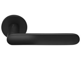 MH-59-R6 BL, ручка дверная "GARAK" на круглой розетке 6 мм, цвет - чёрный