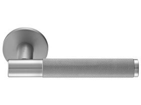 MH-57-R6T MSC, ручка дверная "AZRIELI" на круглой розетке 6 мм, (ОПТИМИЗАЦИЯ)