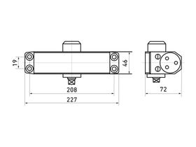 БУЛАТ Доводчик дверной ARCTIC ДД 504/5 A-S (80-150 кг) серебро, морозостойкий (10)
