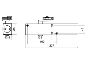 БУЛАТ Доводчик дверной PROFI ДД 802/5 B-W (25-120 кг) белый, морозостойкий  (10)