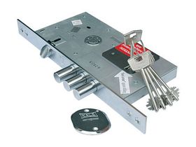 KALE Замок врезной 252 RL 4 ключа сувальдный