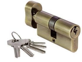 HS 60С АВ Цилиндр ключ/ключ 60мм античая бронза"Morelli"