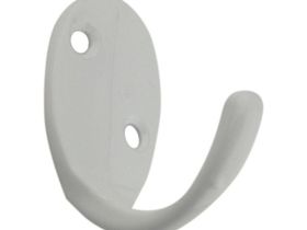 Крючок 04.21.03 Альфа (белый)  (аналог №8 -1рожковый)  "ZY-205" 1-рожк 302055 1/100 TRODOS